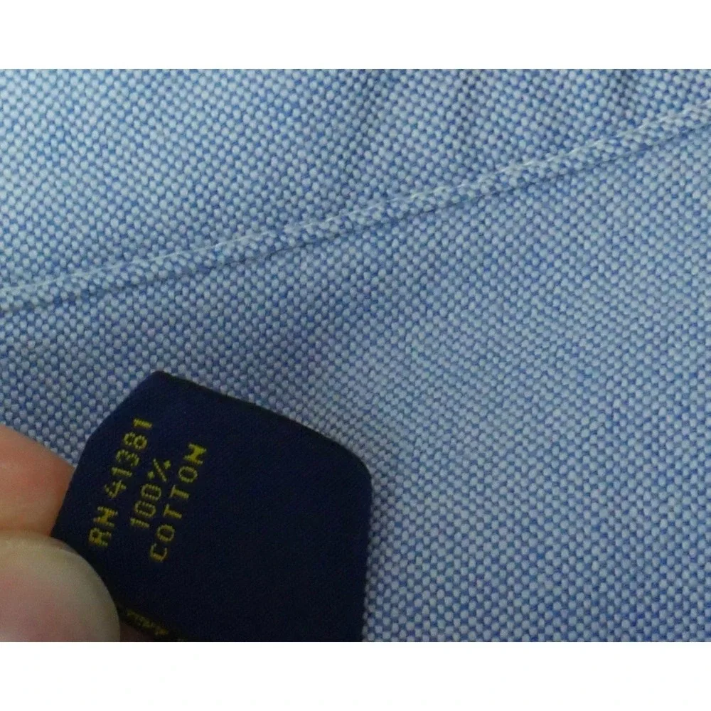 Polo Ralph Lauren XXXL Blue Button Down Shirt Oxford Flesh Pony Preppy Cotton
